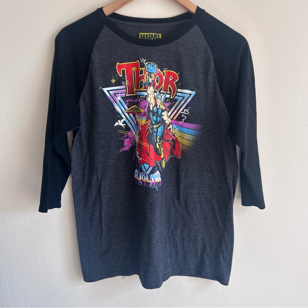 Marvel Thor Mjolnir Raglan Baseball Tee - Geek Fuel Exclusive - Medium